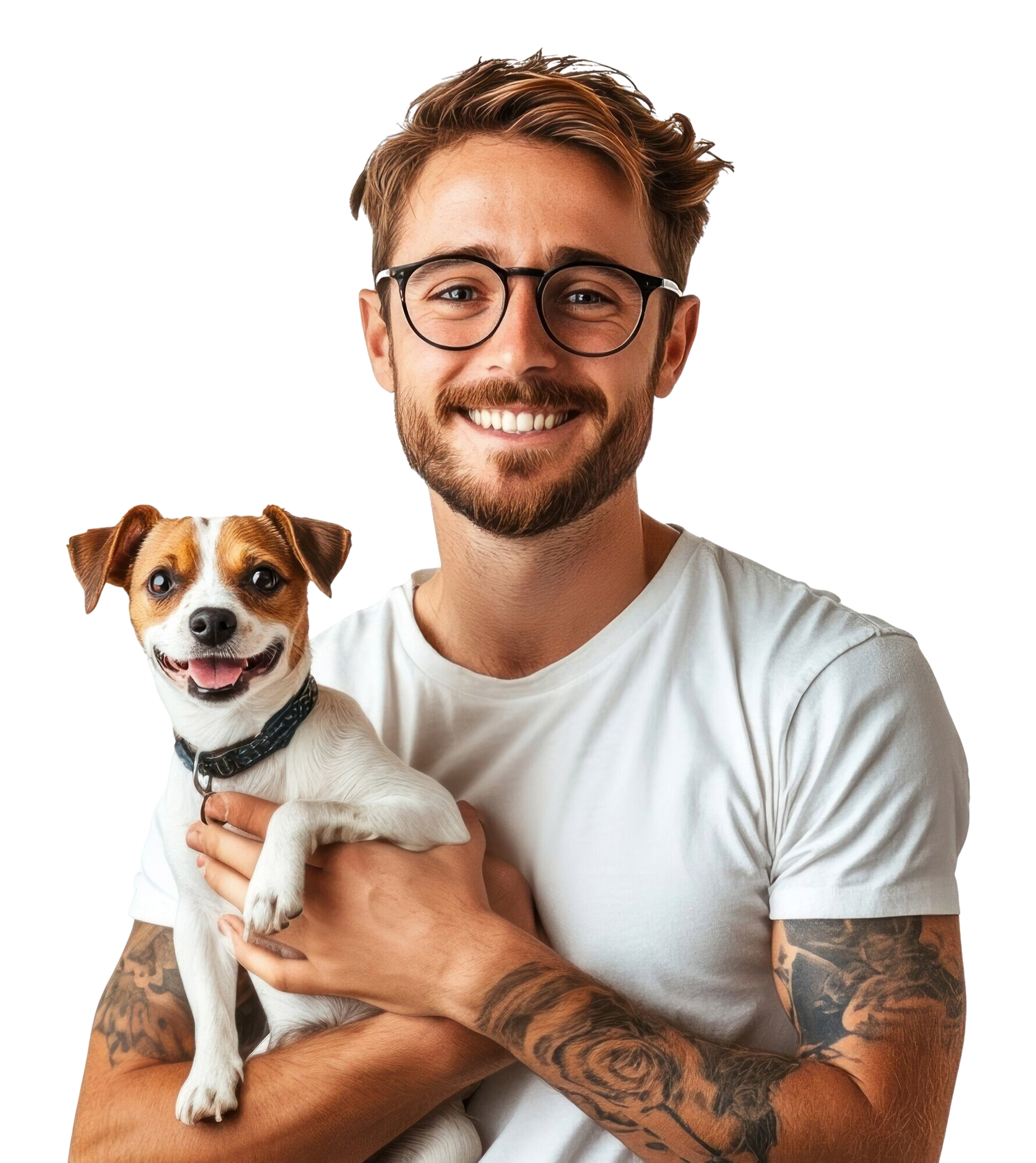 Tutor abraçando seu gato